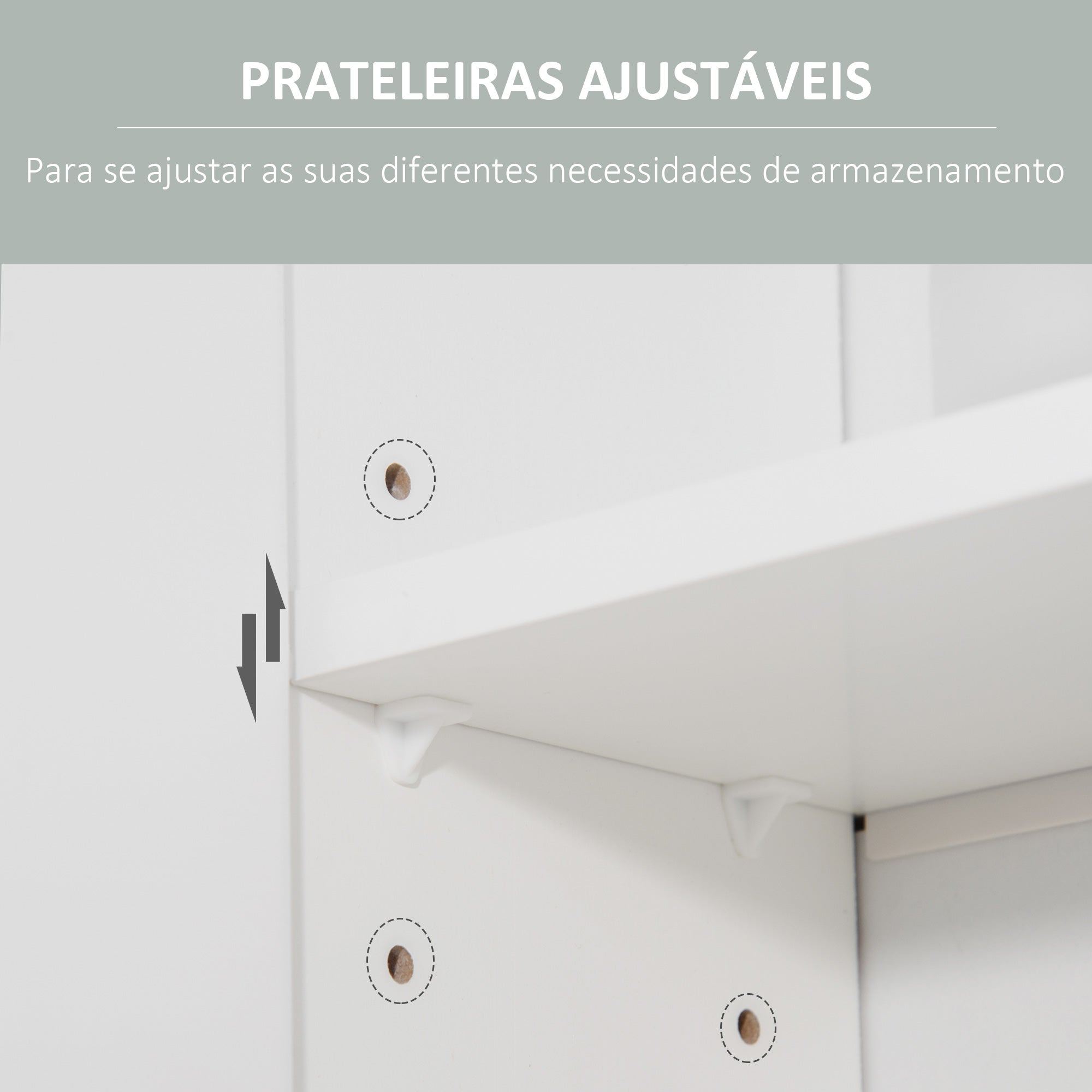 Armário de Casa de Banho com Espelho – 54x15.2x55.3cm – Branco – MDF