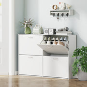 Sapateira Moderna – 120x24x81 cm – Branca – Melamina