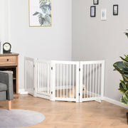 Barreira Dobrável para Animais de Estimação 220x36x91 cm - Branco