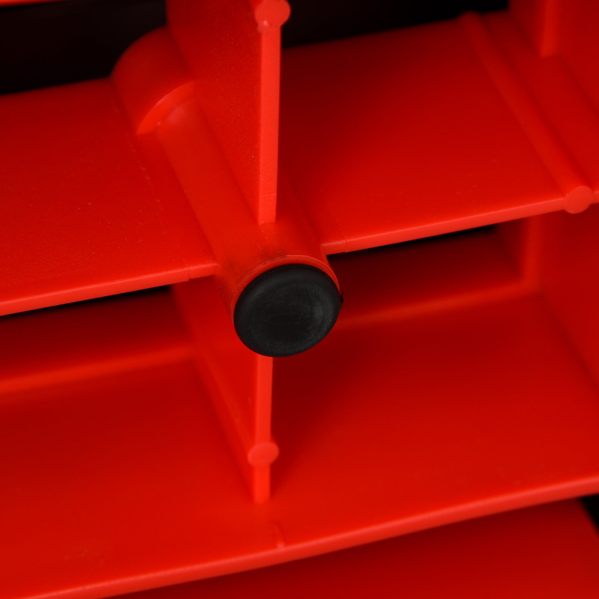 Step Aeróbico Plataforma Step Altura Ajustável 68x29x10-15cm Preto, Cinza e Vermelho
