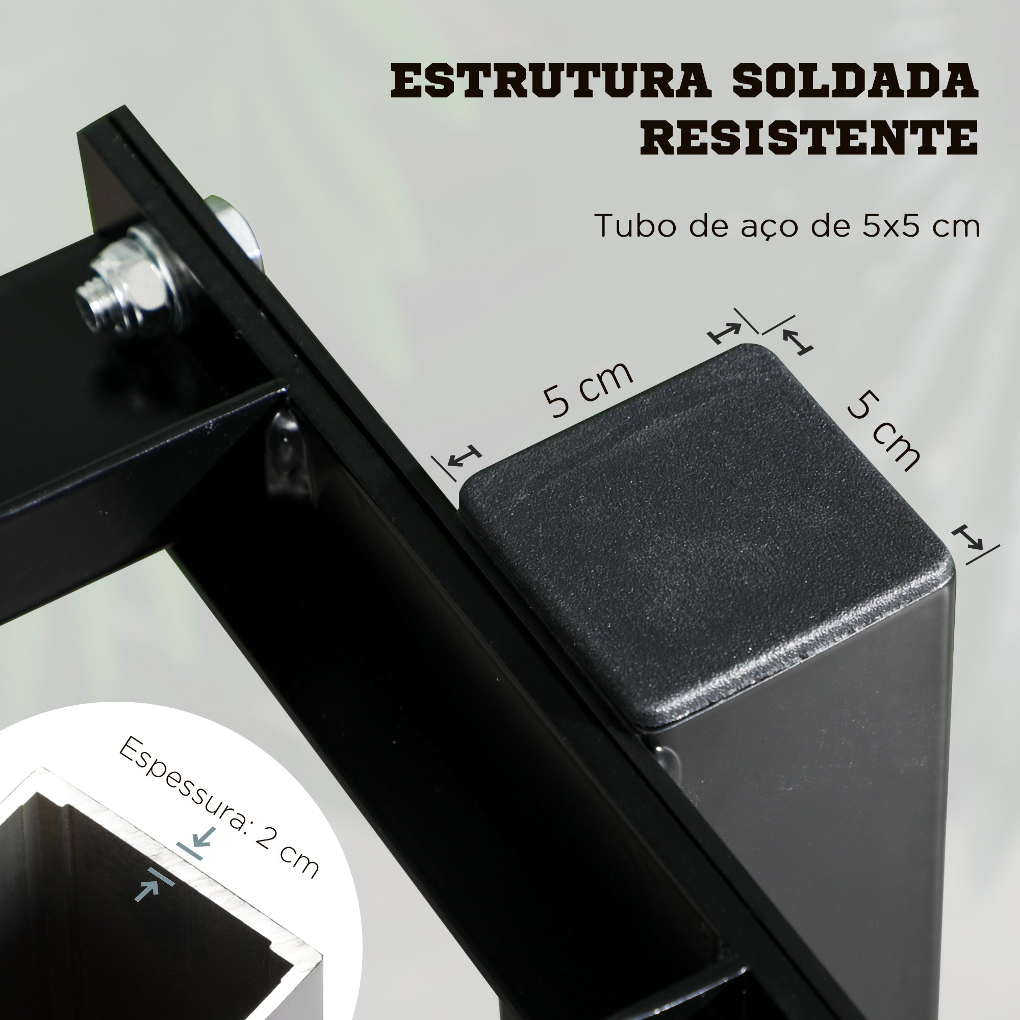 Suporte de Armazenamento para Halteres de Aço – 92,5x50,5x80,5 cm – Preto – Aço