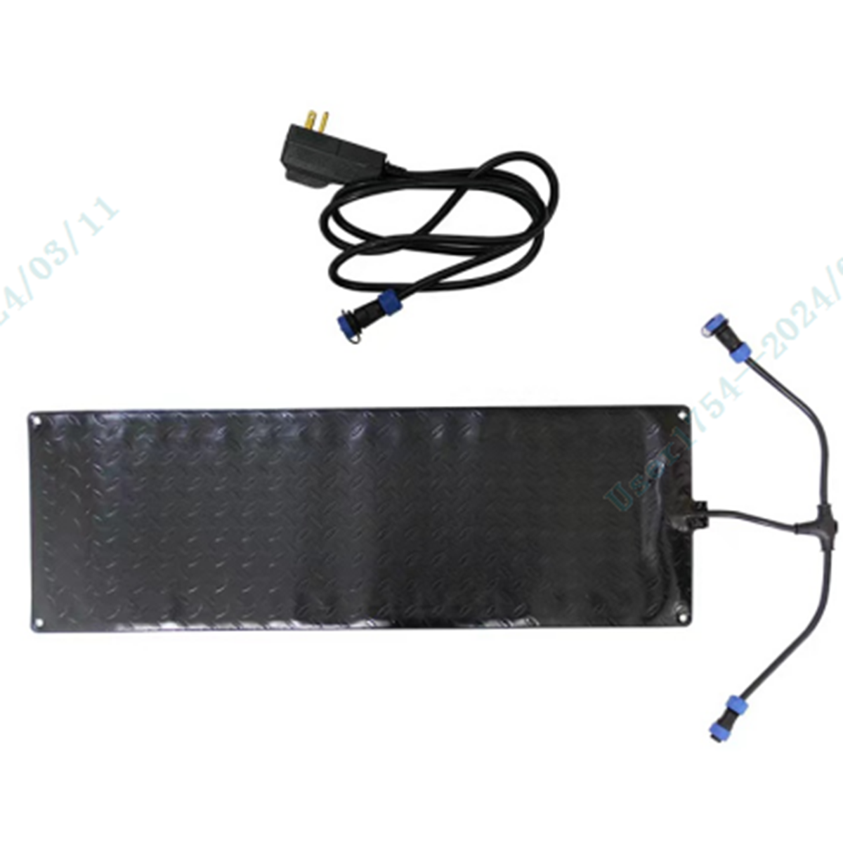 Tapete Térmico para Remoção de Neve – 25,4 x 76,2 cm – Cor preta – Material de borracha