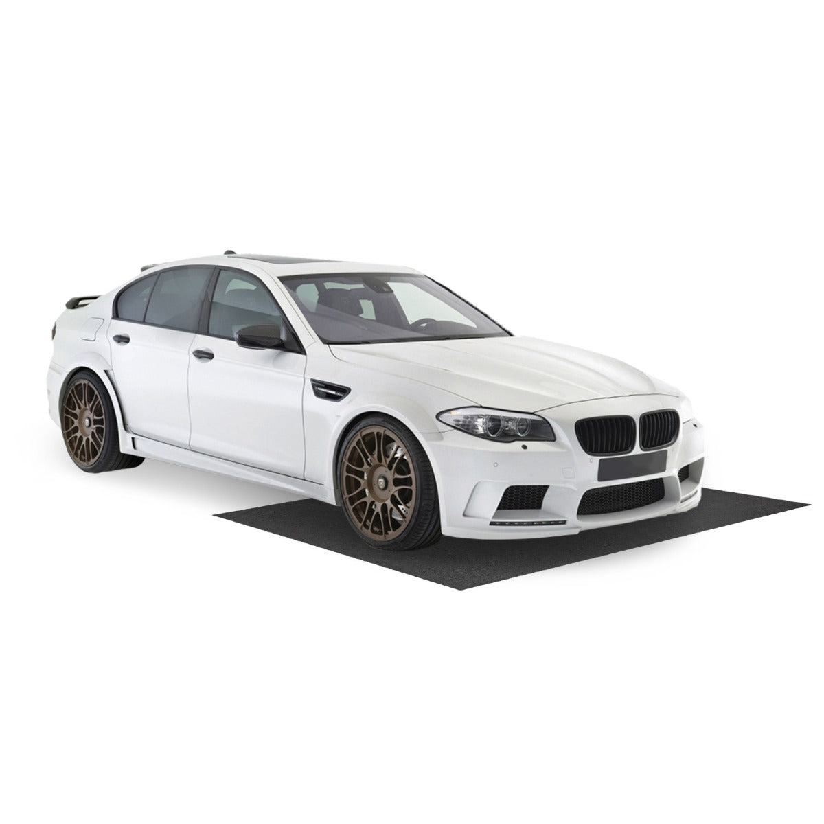 Tapete para Pavimento de Garagem Reutilizável e Lavável com Fita Adesiva Cinzenta - 180 x 150 cm