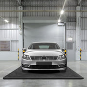 Tapete de Estacionamento para Garagem Proteção Impermeável Esfregona de Chão de Ângulo Ajustável Instalada 5,5 x 2,4 m Preto