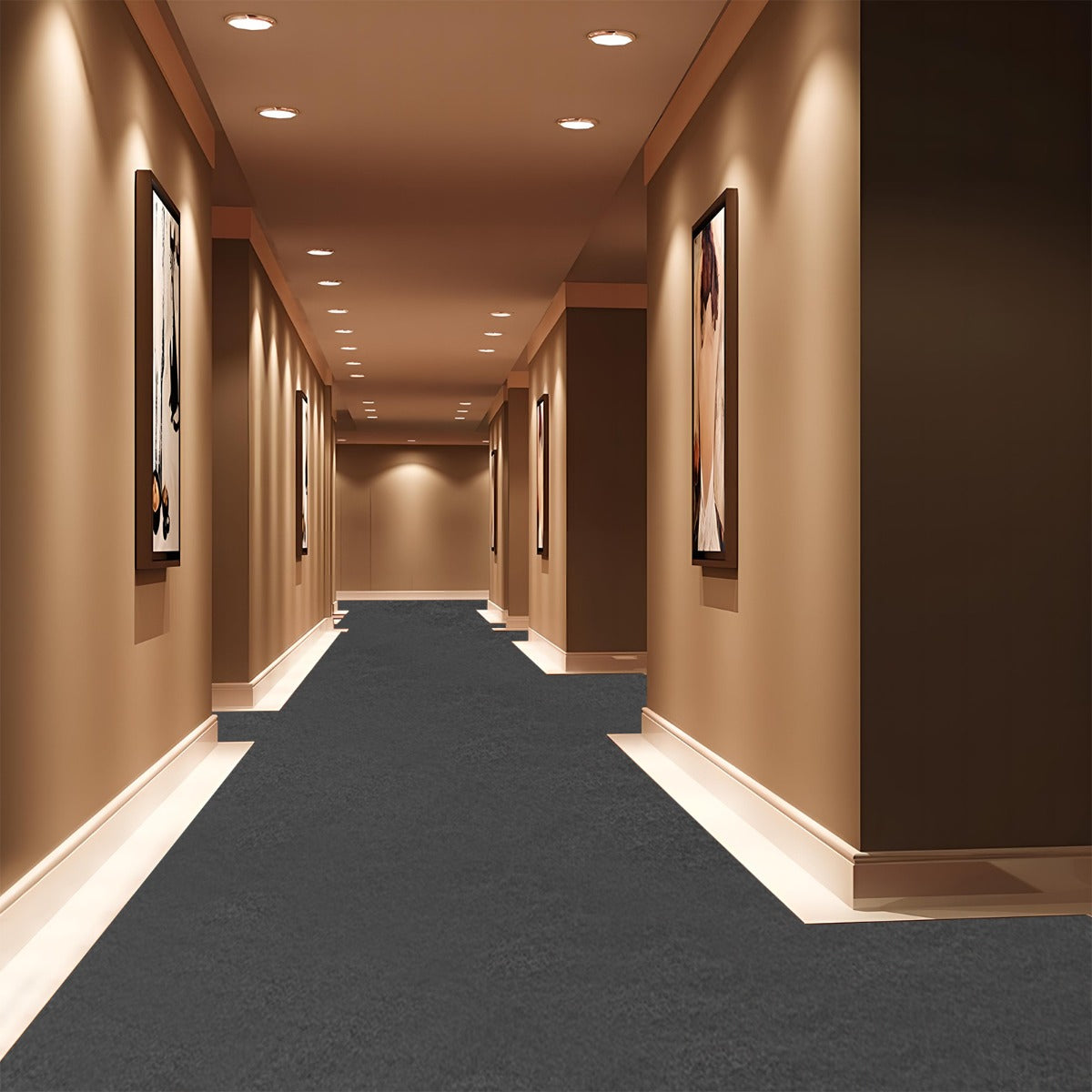 Tapete de Chão Reutilizável e Lavável – 252,5 x 221 cm – Cinzento – Poliéster