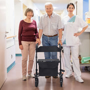 Andarilho Médico com Rodas – 4 Rodas – Preto – Alumínio