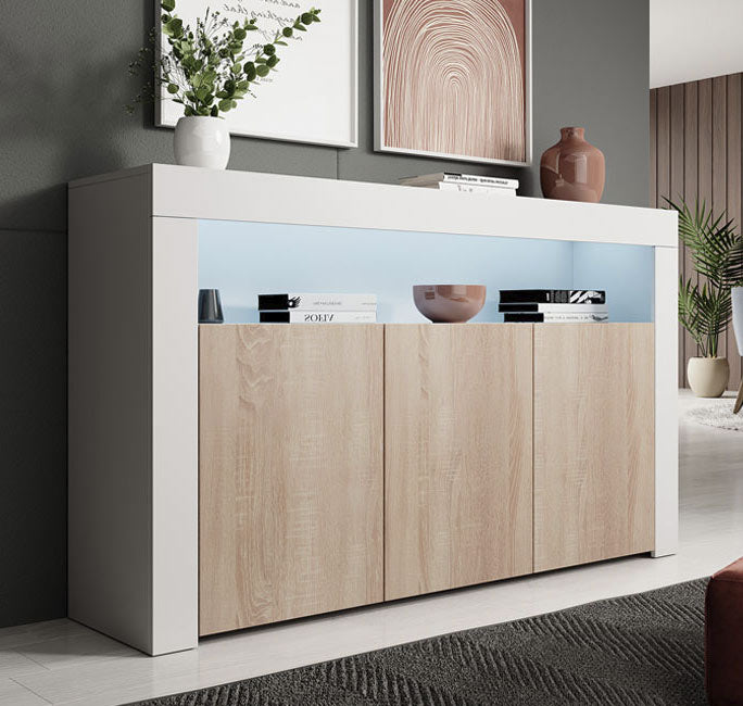 Aparador – 155 cm x 91,5 cm x 37 cm – Branco – Melamina