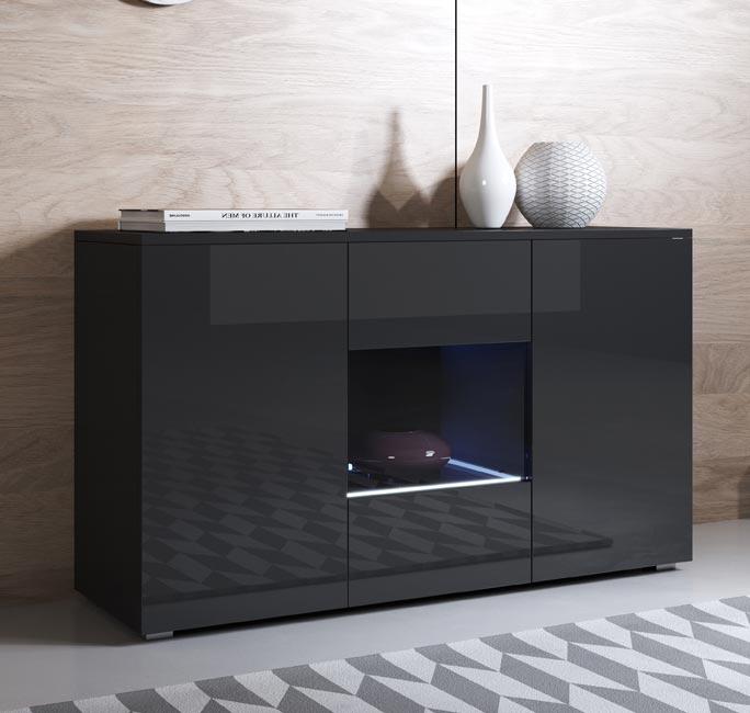 Aparador – 120x72cm – Preto – Melamina