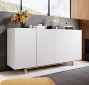 Aparador elegante – 160 cm x 79 cm x 40 cm – Branco – Melamina