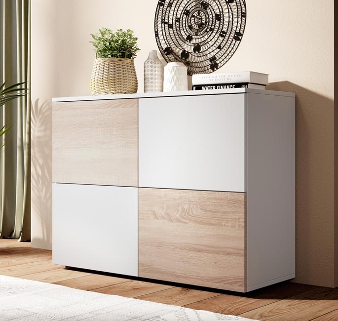 Aparador – 90 cm x 71 cm x 34 cm – Branco – Melamina