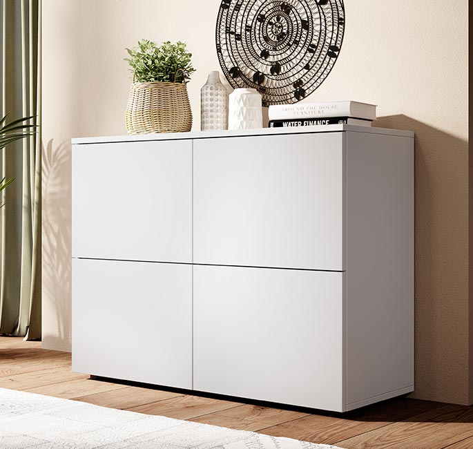 Aparador – 90 cm largura – Branco – Melamina