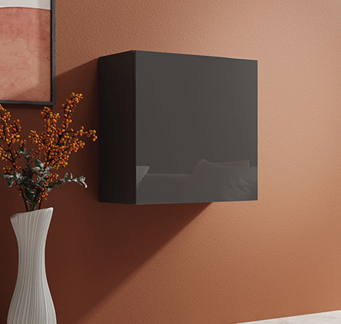 Armário Suspenso – 60x60 – Cinzento – Melamina e MDF