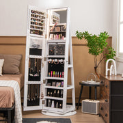 Armário de Jóias Giratório 360° – 54,5 x 161 cm – Branco