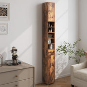 Armário Alto de Casa de Banho – 20 x 20 x 180 cm – Café – MDF