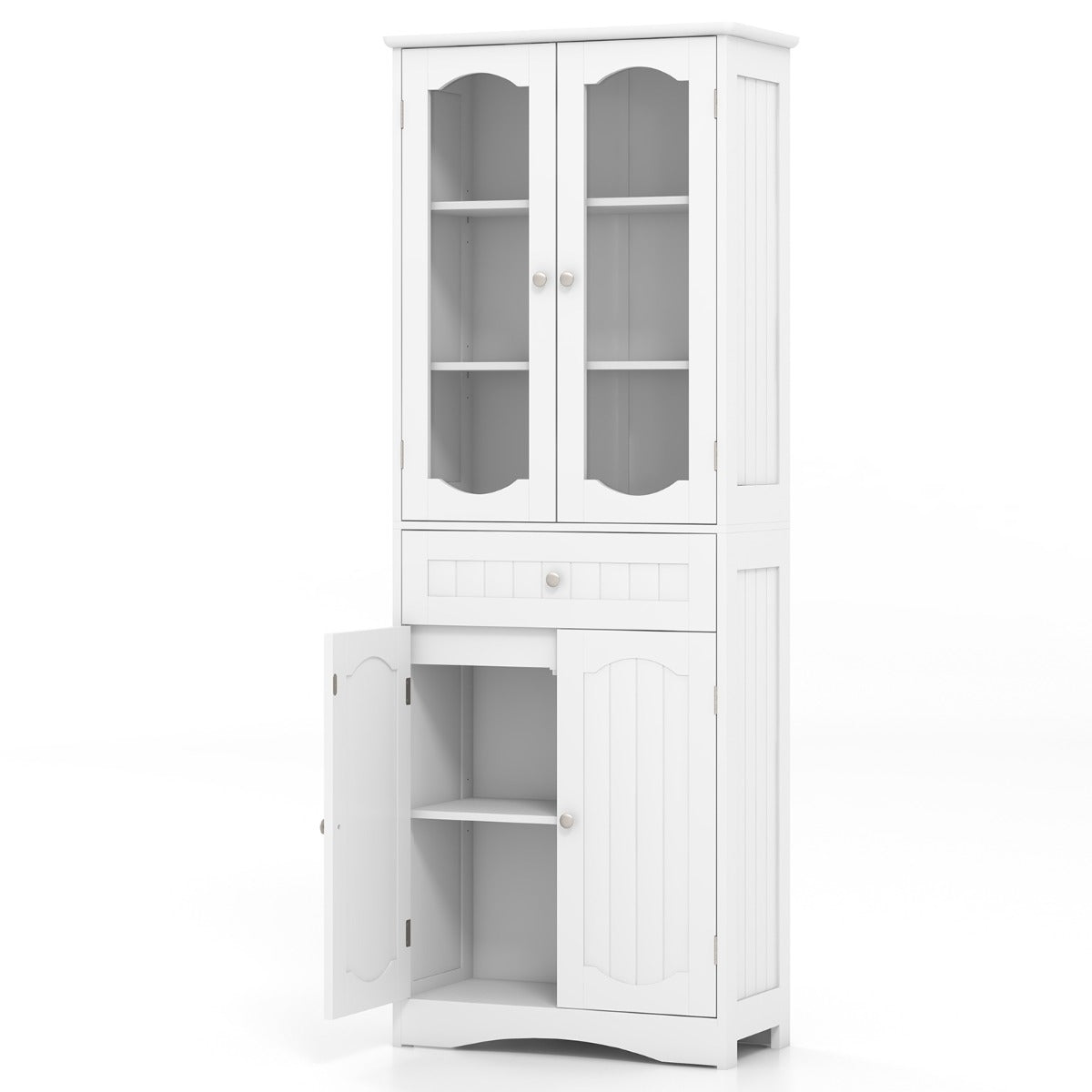 Armário Alto de Cozinha – 160 cm – Branco – MDF