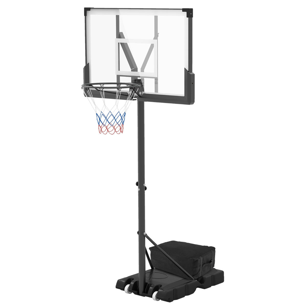 Aro de Basquetebol Portátil Ajustável para Exterior – 125-305 cm