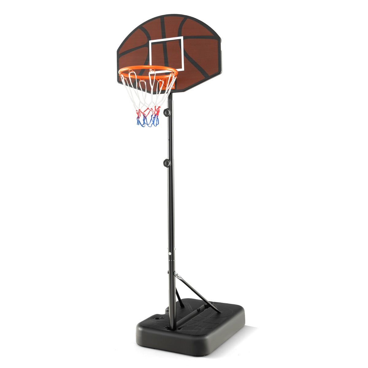 Aro de Basquetebol Portátil – 172-200 cm – Metal – Polipropileno