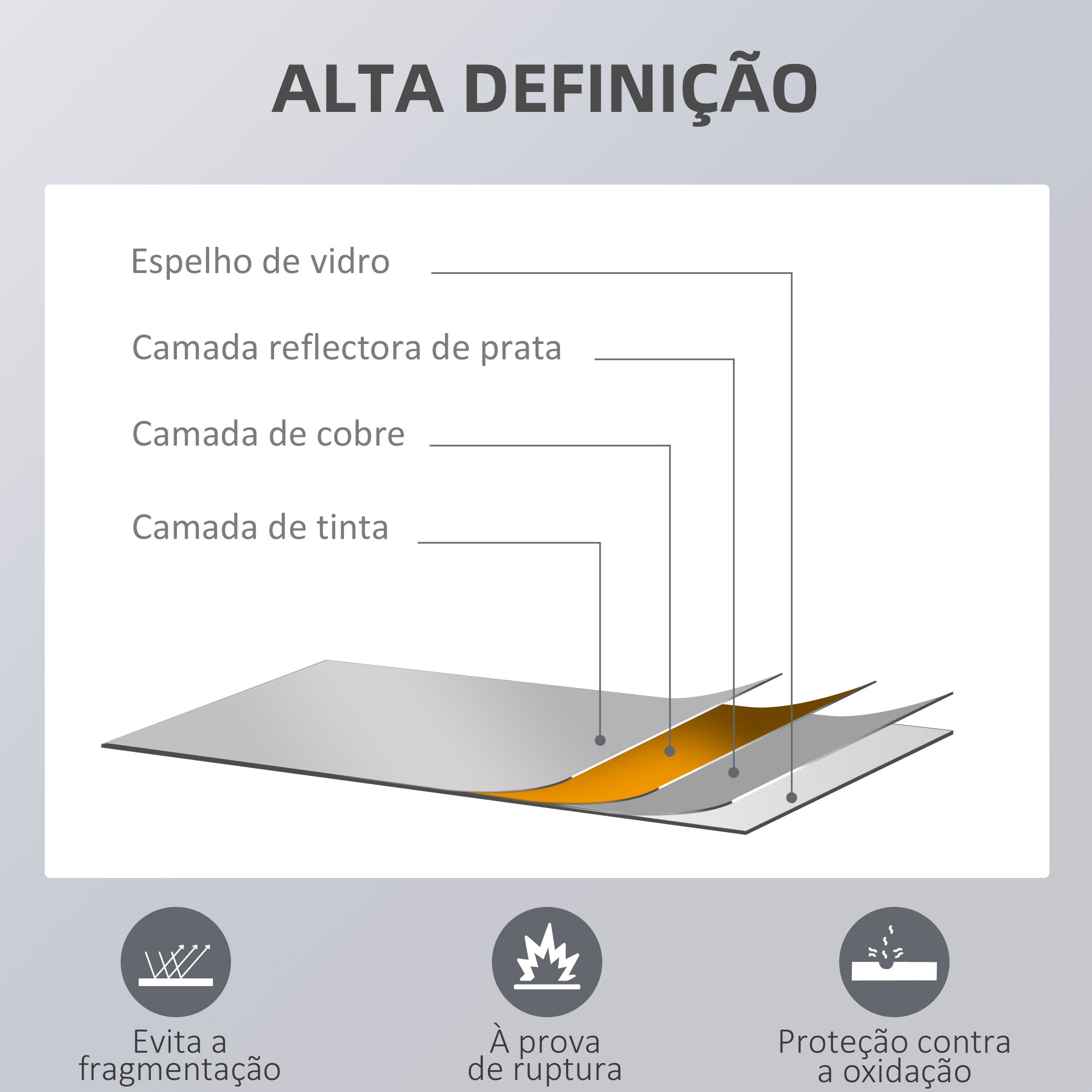 Espelho de Parede – 45x125 cm – Cor de Madeira Natural – Madeira de pinho