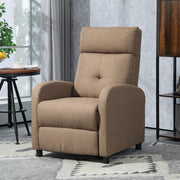 Poltrona Relax Reclinável – 67x87x98 cm – Cor Marrom – Tecido de linho