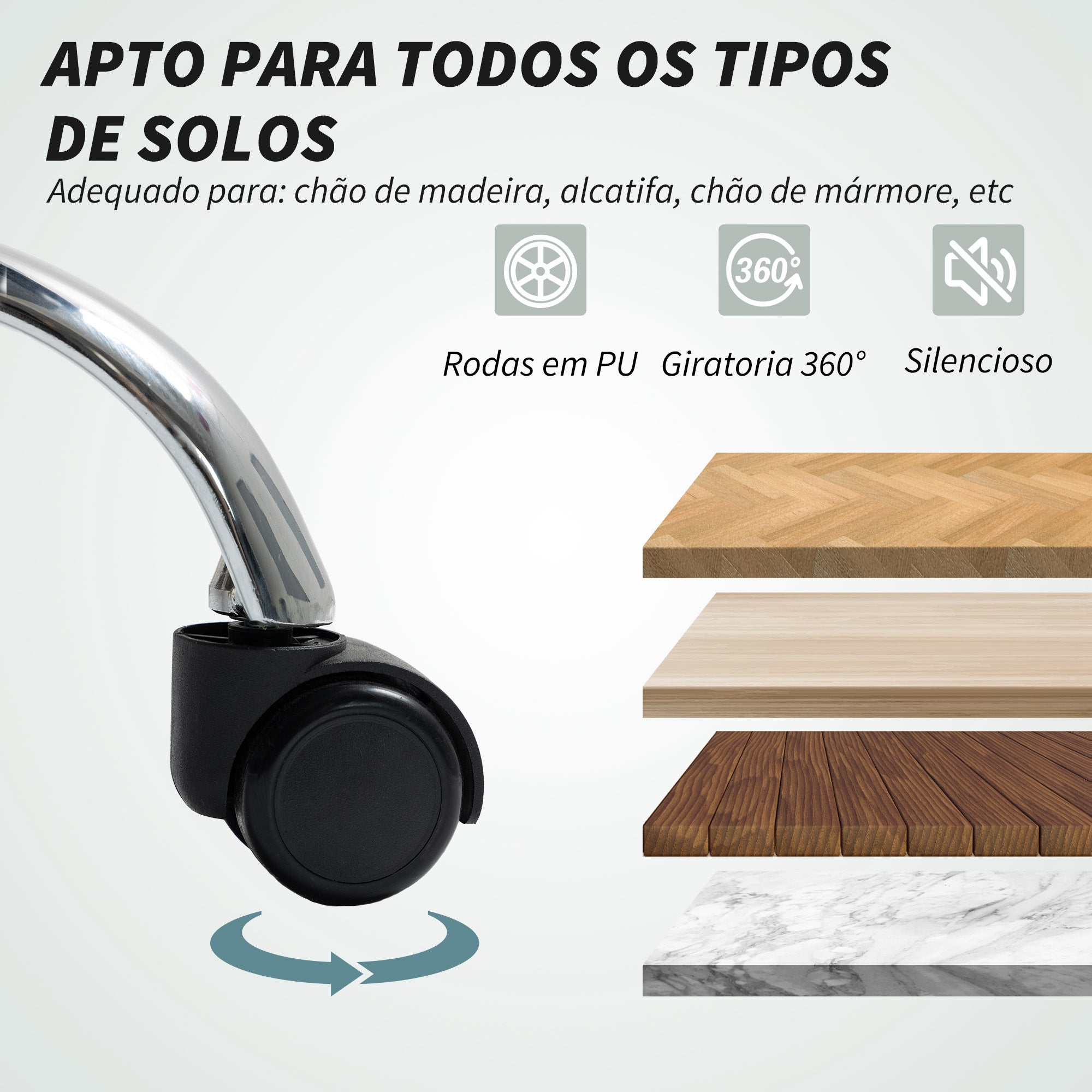 Cadeira de Escritório Reclinável com Massagem e Aquecimento 66x70x112-120 cm - Cor Bege