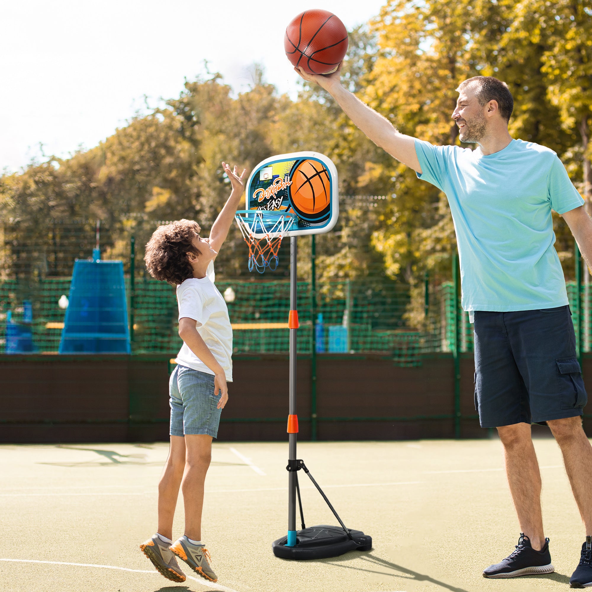 Tabela de Basquetebol Infantil Multicor 32x65x126-158 cm