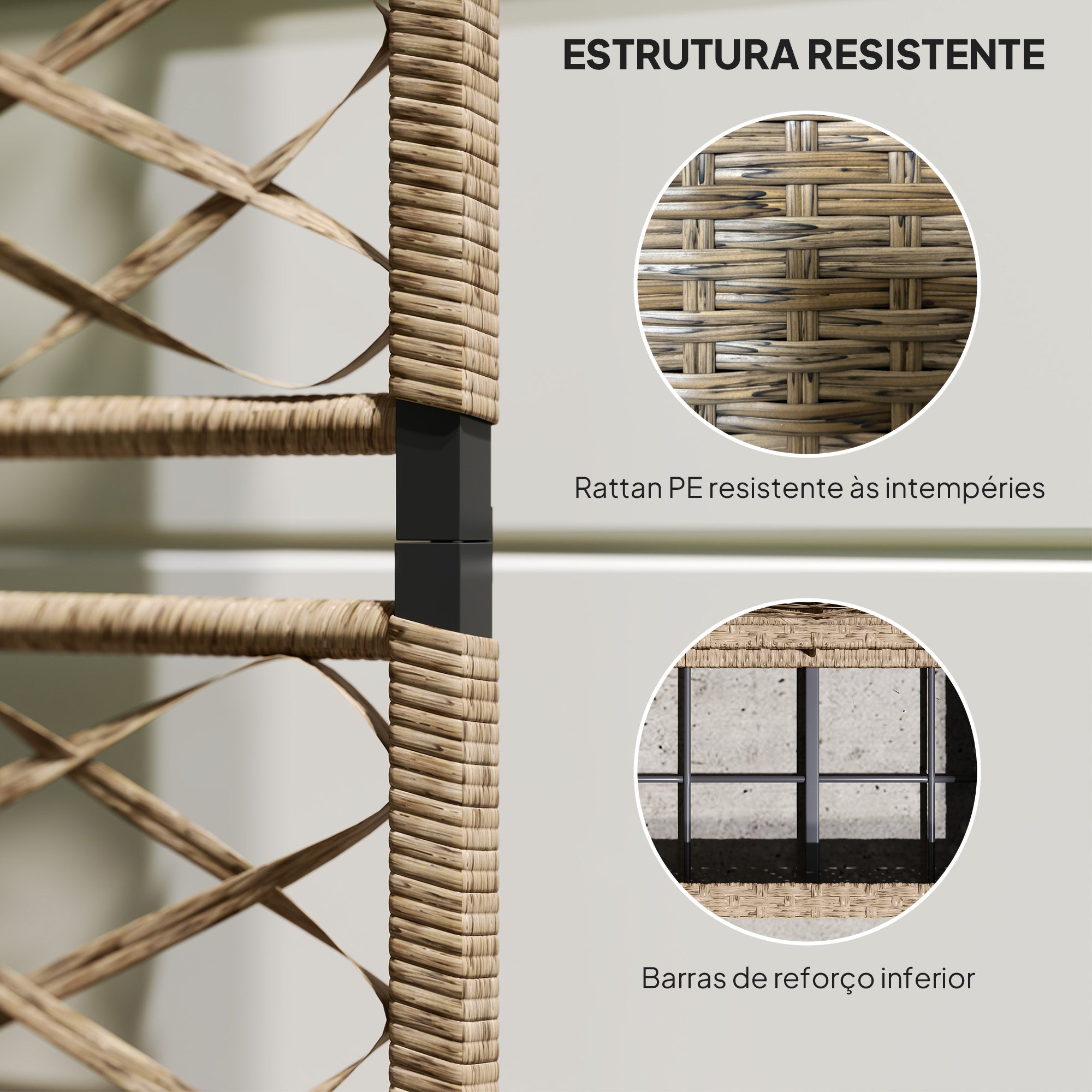 Jardineira com Treliça 57x30x150 cm Cor de Madeira Natural