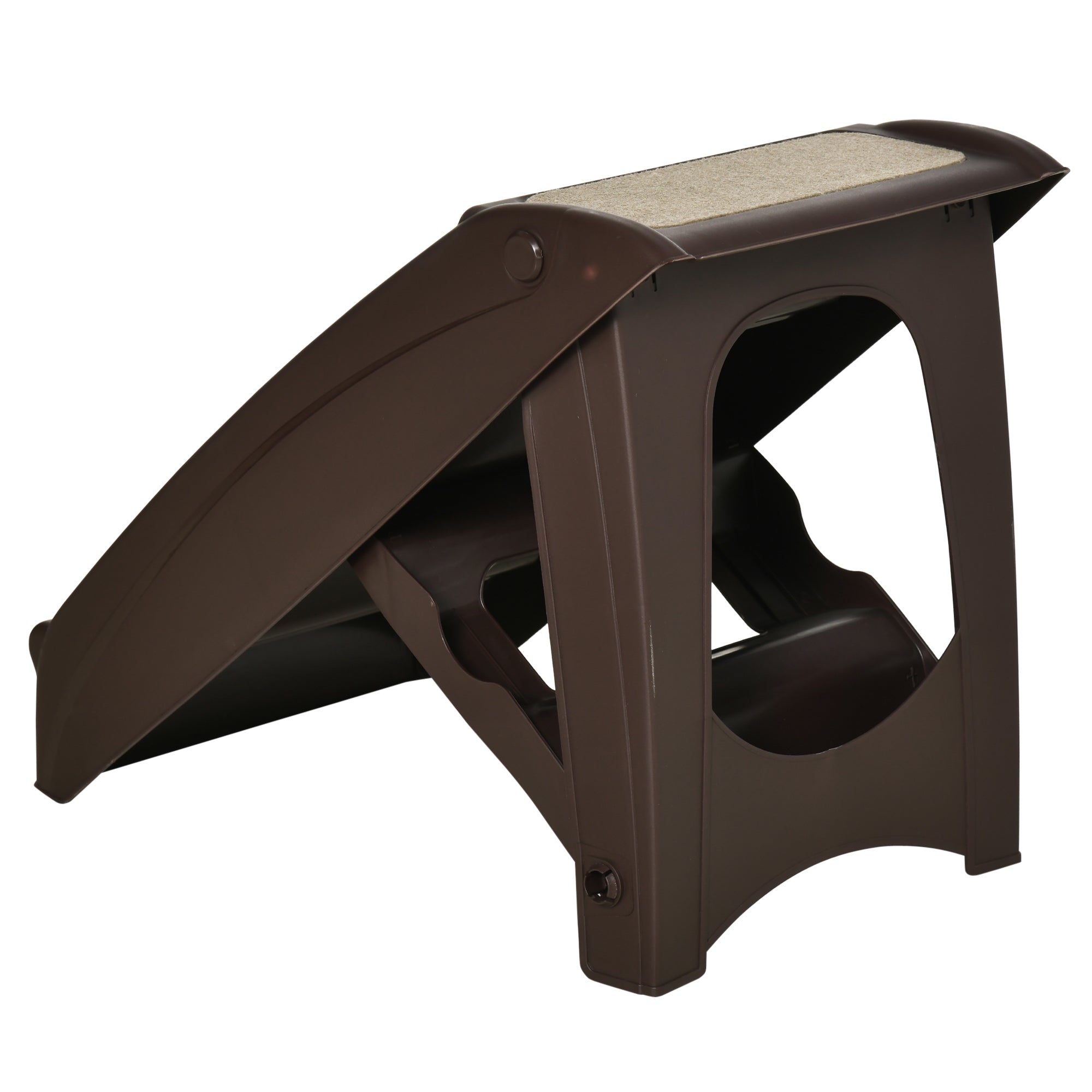 Escada Dobrável para Animais de Estimação 62x38x49,5cm - Marrom Escuro