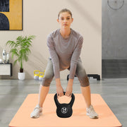 Peso Russo de 14 kg Kettlebell Fitness Preto 26x18x32 cm