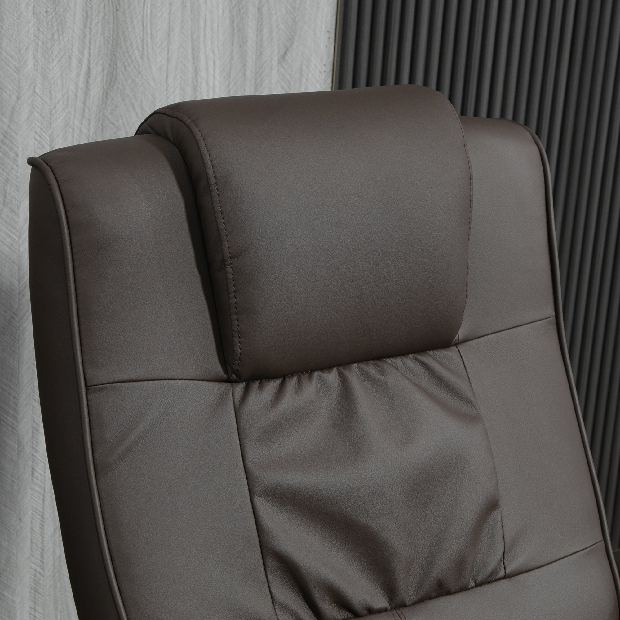 Poltrona de Massagem Elétrica – 77x84x95 cm – Marrom Escuro – Couro sintético