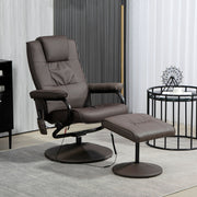 Poltrona de Massagem Elétrica – 77x84x95 cm – Marrom Escuro – Couro sintético