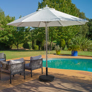 Base de Guarda-Sol em Resina – 43,5 cm – Design em Ratan