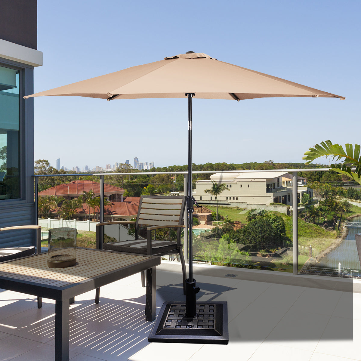 Base para Guarda-Sol Quadrada – material de alta qualidade – bronze