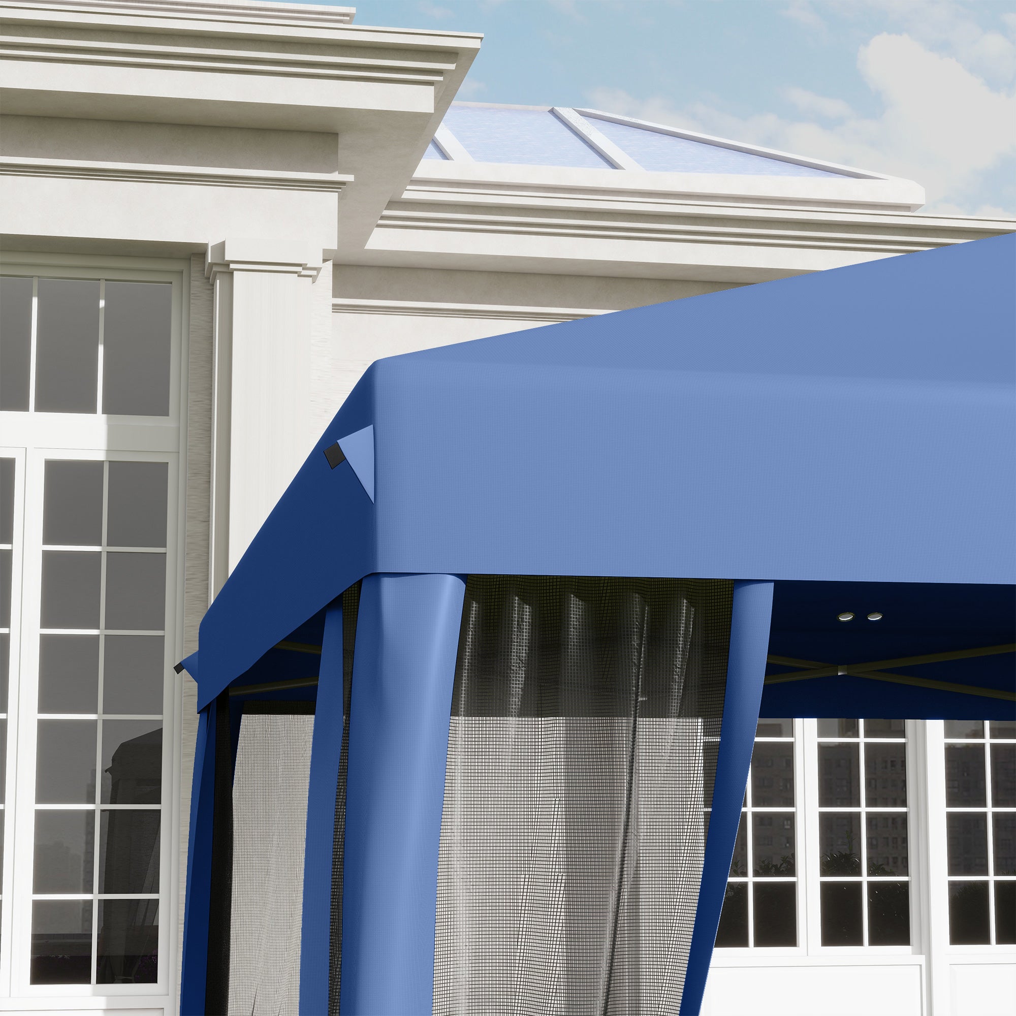 Tenda Dobrável 295x295x260 cm Azul - Proteção UV e Montagem Fácil