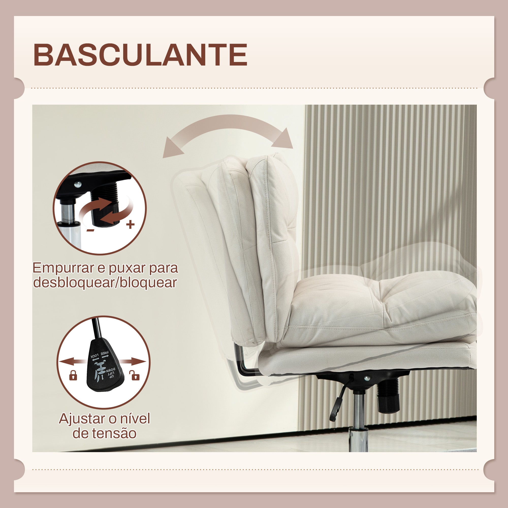 Cadeira de Escritório – 65x65x84-94 cm – Cinza Claro – Tecido técnico respirável