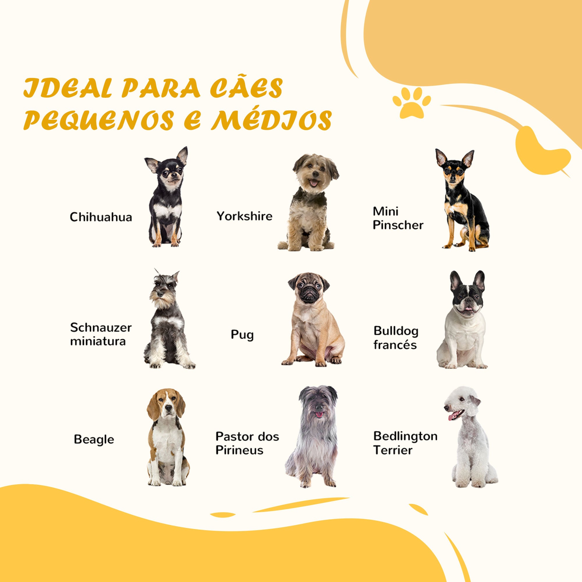Barreira de Segurança para Cães – 154x30x80 cm – Branco – Madeira e Aço