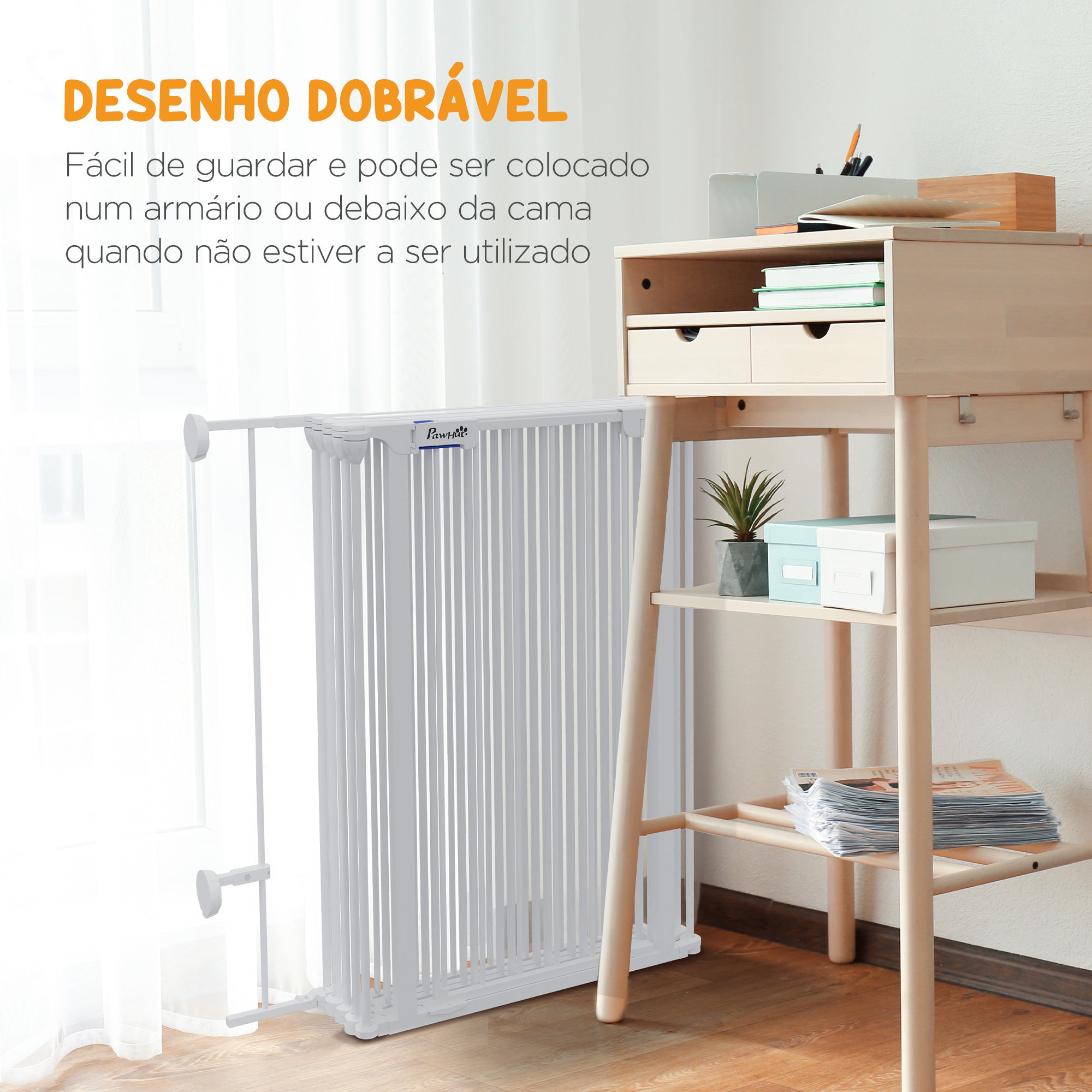 Parque para Animais de Estimação – 154x154x90 cm – Branco – Aço e plástico PA6
