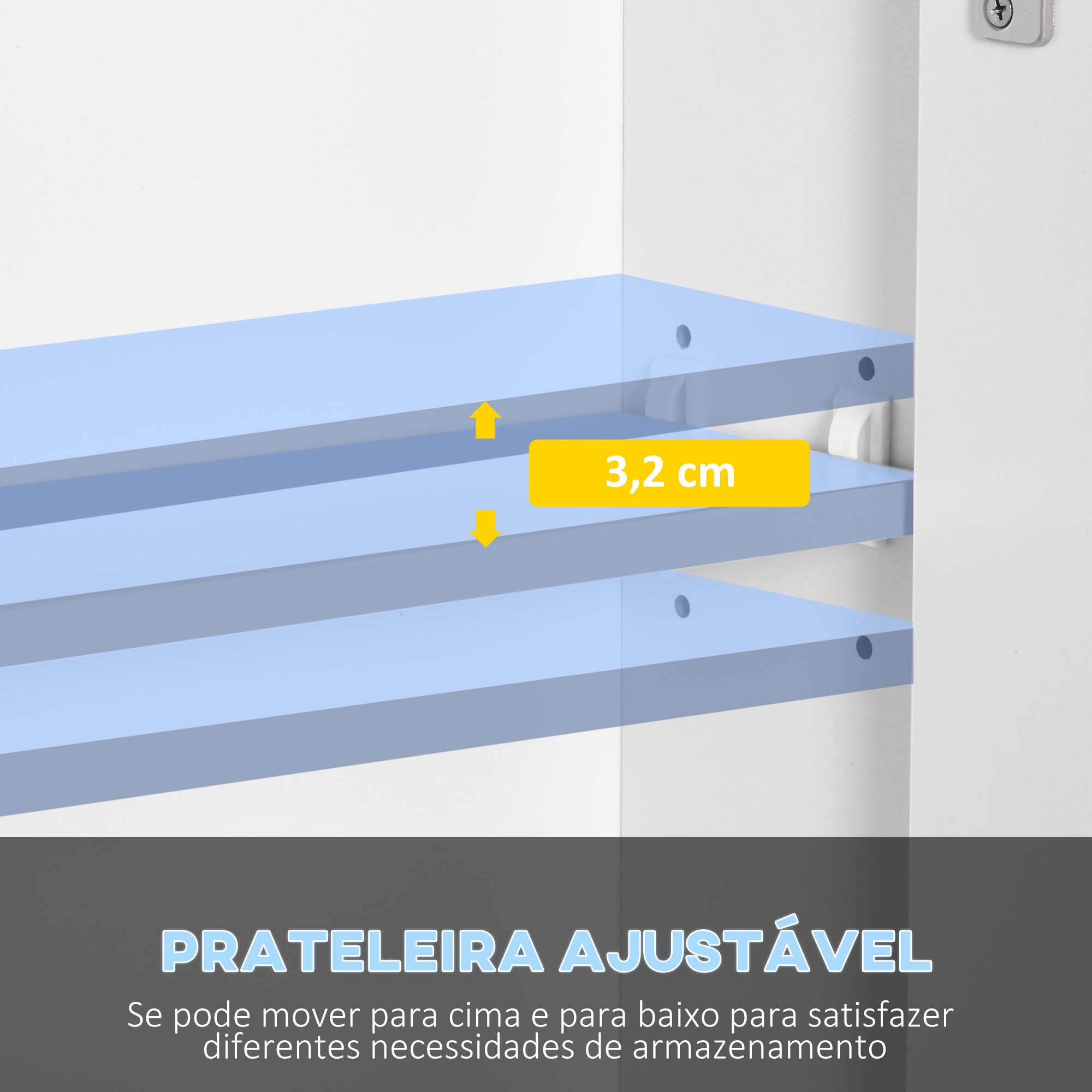 Armário de Casa de Banho com Espelho e Luzes LED – 90x15x75 cm – Branco – Melamina, MDF e vidro