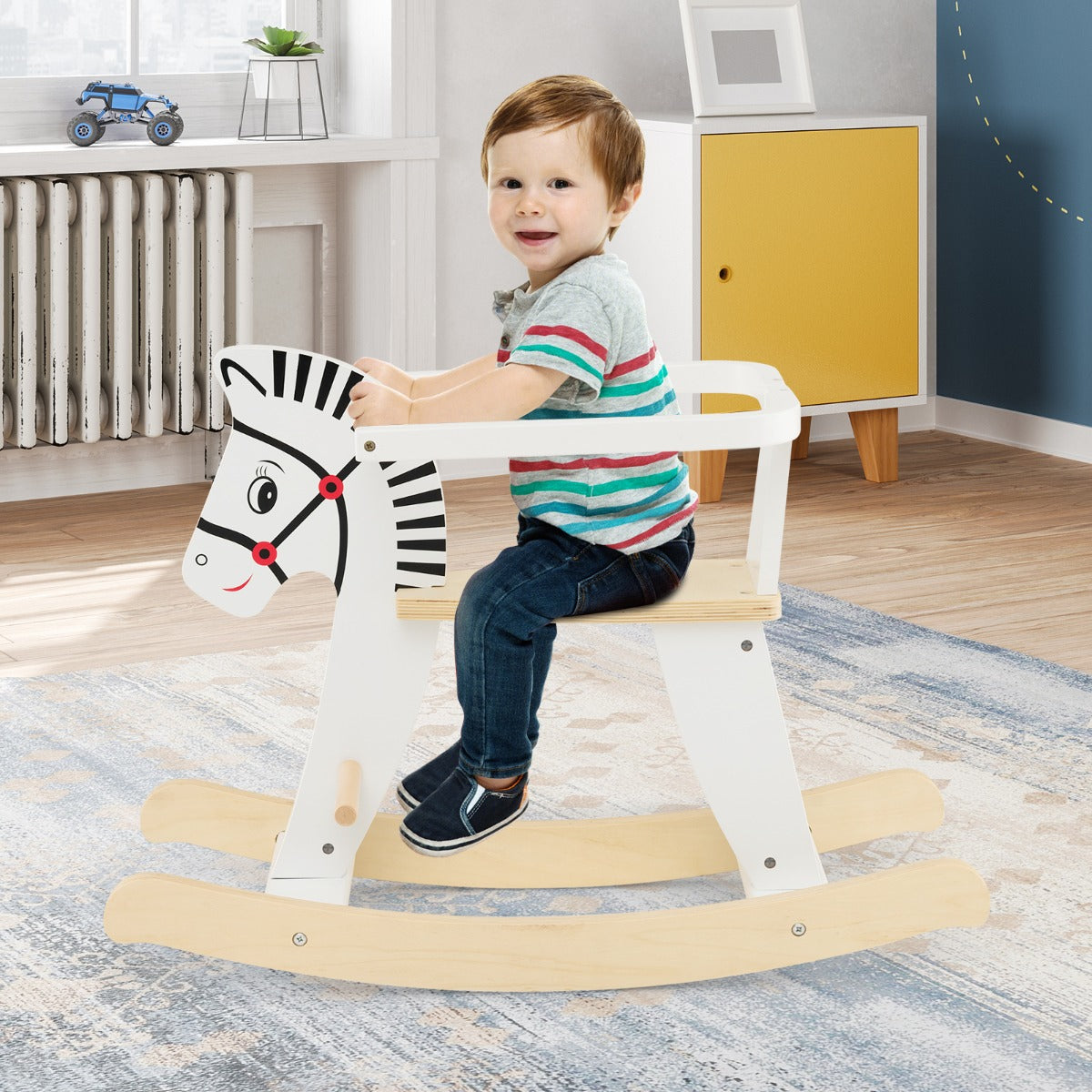 Baloiço de Madeira – Assento 30 cm – Branco