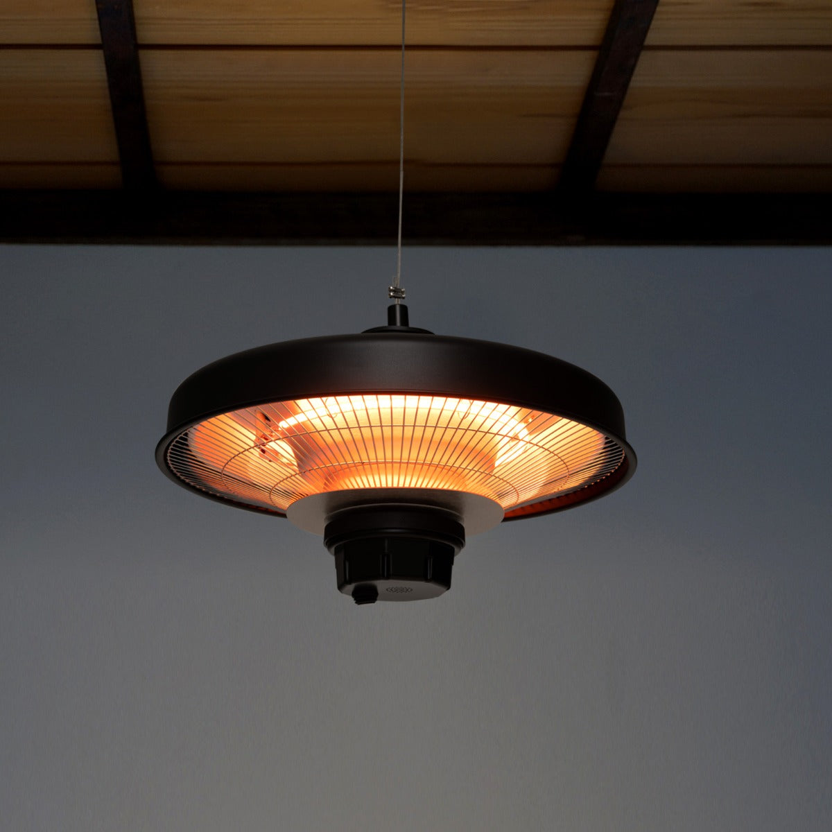Aquecedor Elétrico de Teto para Exterior – 2000W – Preto