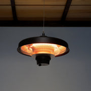 Aquecedor Elétrico de Teto para Exterior – 2000W – Preto