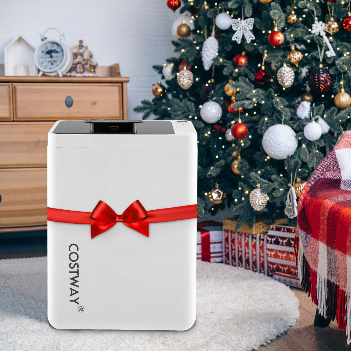 Aquecedor de Toalhas de Luxo com Temporizador e Desligamento Automático – 23L – Branco