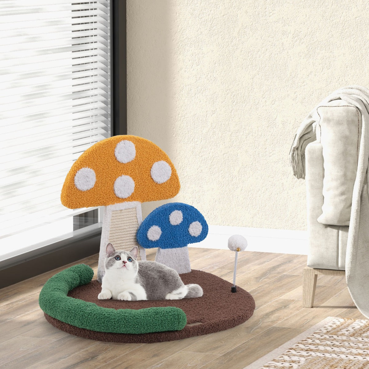 Cama para Gatos com Arranhador – 59 x 49 x 43 cm