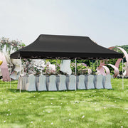 Tenda de Festa Dobrável Impermeável – 300 x 600 cm – Preto
