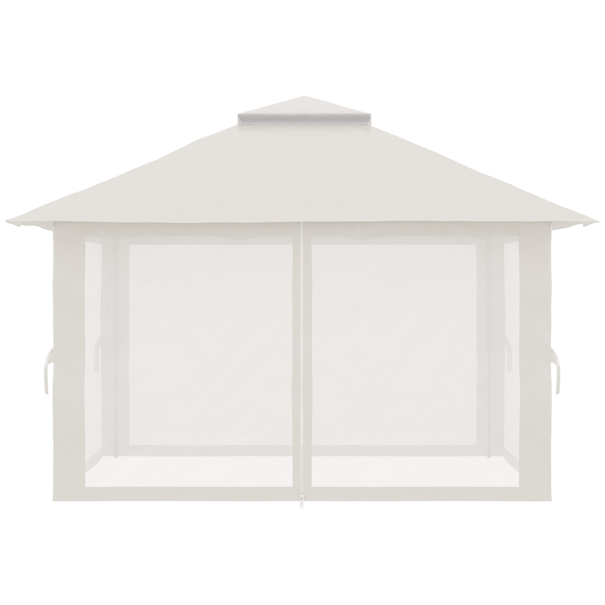 Tenda Dobrável Pop-UP – 392x392x283cm – Bege – Metal e Tecido Oxford UV50+