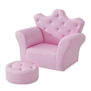 Sofá Infantil Decorativo em Forma de Coroa 58x40.5x49cm - Cor Rosa