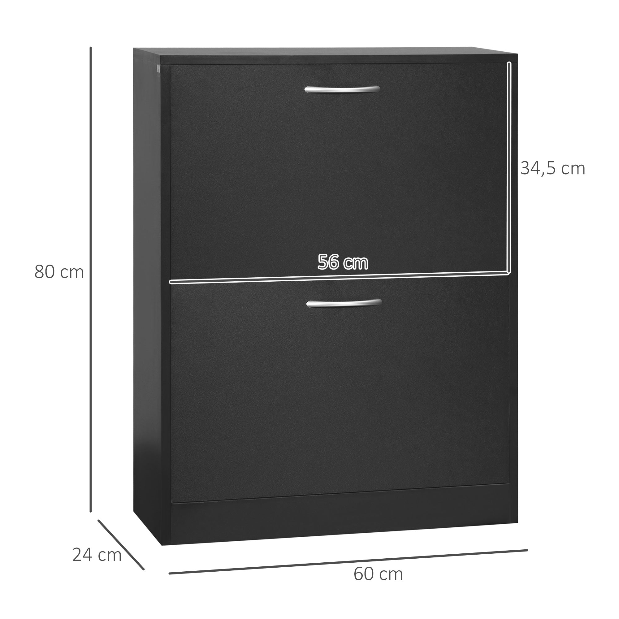 Sapateira de Madeira – 60x24x80 cm – Preto