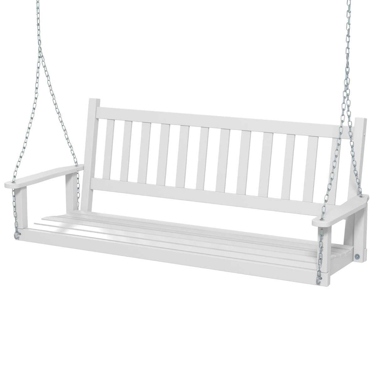 Banco de Jardim – 168 x 65 x 63 cm – Branco – Madeira de Álamo