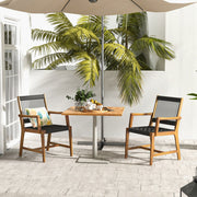 Conjunto de 2 Cadeiras de Jantar – 64 x 57 x 90 cm – Natural – Madeira de Acácia