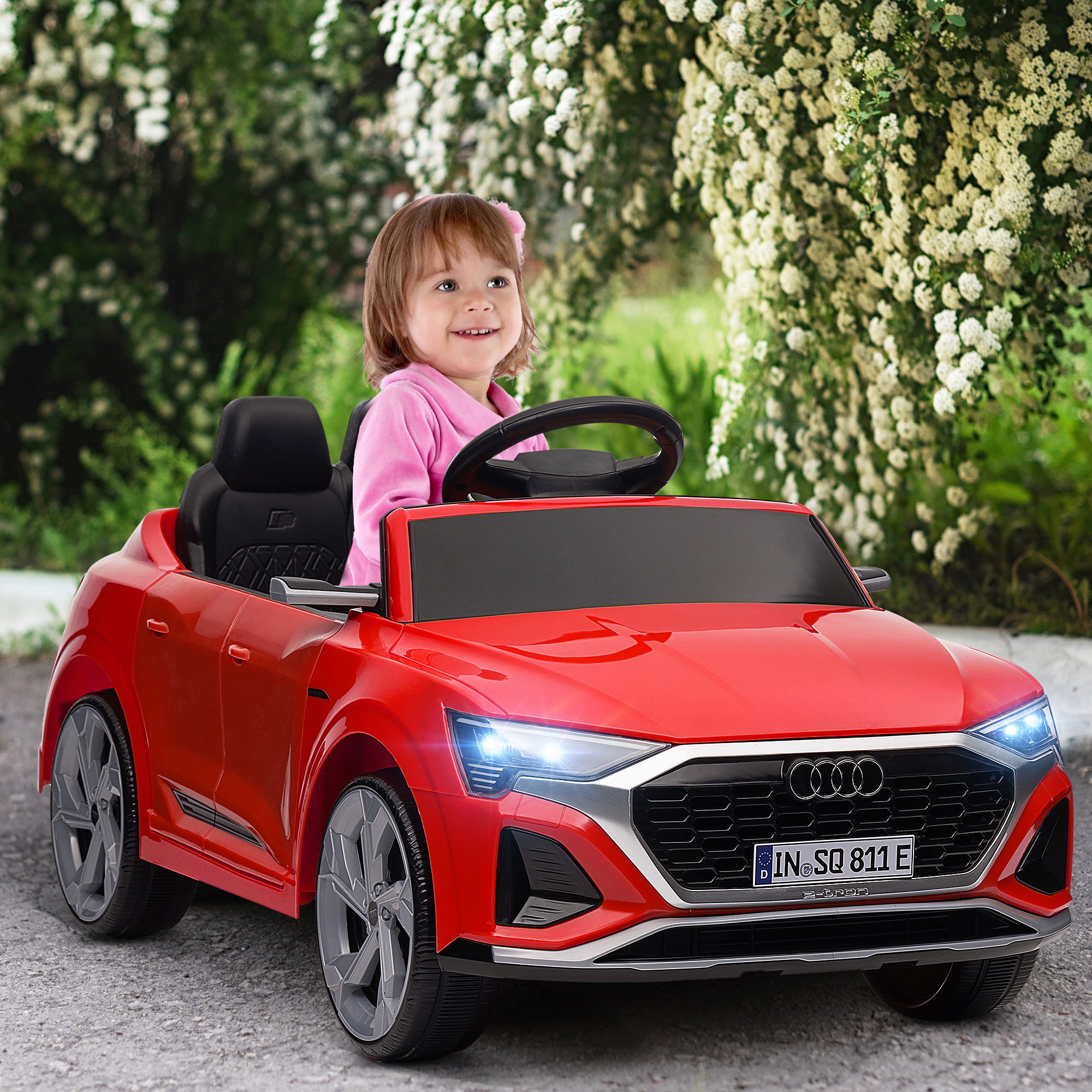 Carro Elétrico Infantil – 98x49,5x43 cm – Vermelho – Plástico e metal