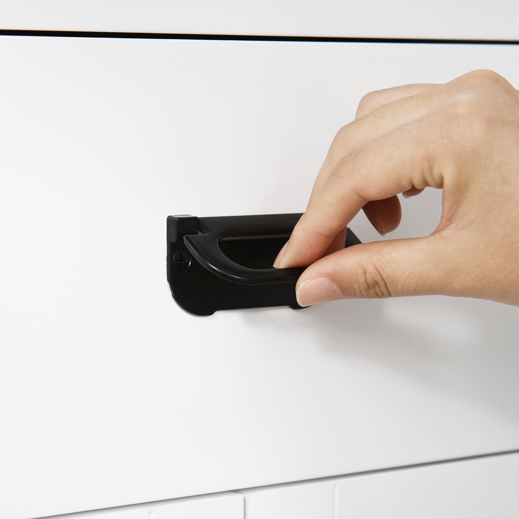 Armário de Casa de Banho Auxiliar – 60x30x80cm – Branco e Preto – Melamina de madeira e MDF